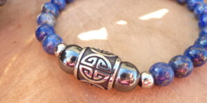 bracelet lapis lazuli et hématite