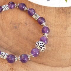 Bracelet améthyste celtique création artisanale morbihan bretagne carpe diem depuis 2017 bijoux spirituels