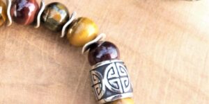 bracelet triple protection œil de tigre faucon taureau femme