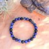 bracelet homme lapis lazuli agate noire et perle entrelacs acier