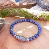 bracelet homme sérénité communication lapis lazuli hématite et perle longévité acier