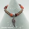 bracelet Talisman quartz fumé jaspe rouge obsidienne acajou protection énergie vitalité projet