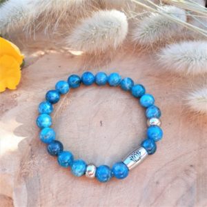bracelet apatite homme nœud celtique stress yang courage communication bleu chakra gorge racine 7