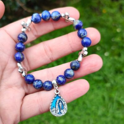 bracelet sainte vierge lapis lazuli