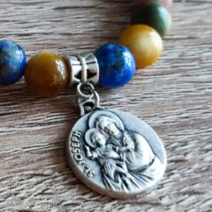 bracelet saint joseph pierre médaille