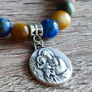 bracelet saint joseph pierre médaille