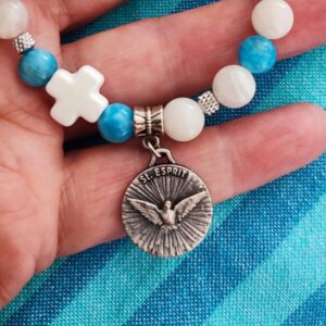 bracelet esprit saint pierre médaille naturelle carpe diem bretagne depuis 2017 bijoux spirituels fait main création